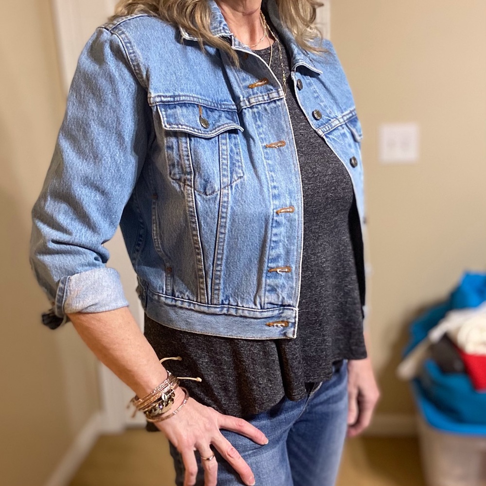 Vintage Arizona Denim Button Up Bomber Jacket S